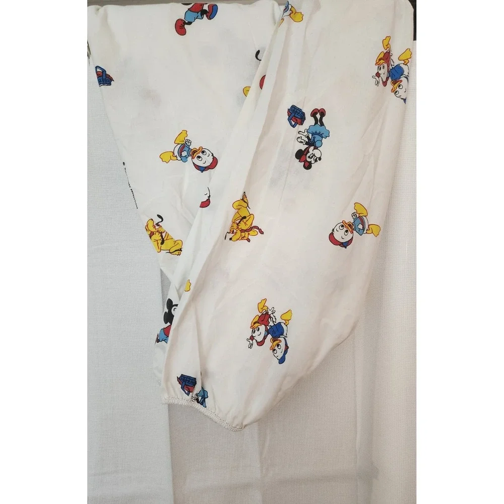 Vintage Mickey‎ Mouse Twin Sheet Set Walt Disney Production Fitted, Flat, 1 Case